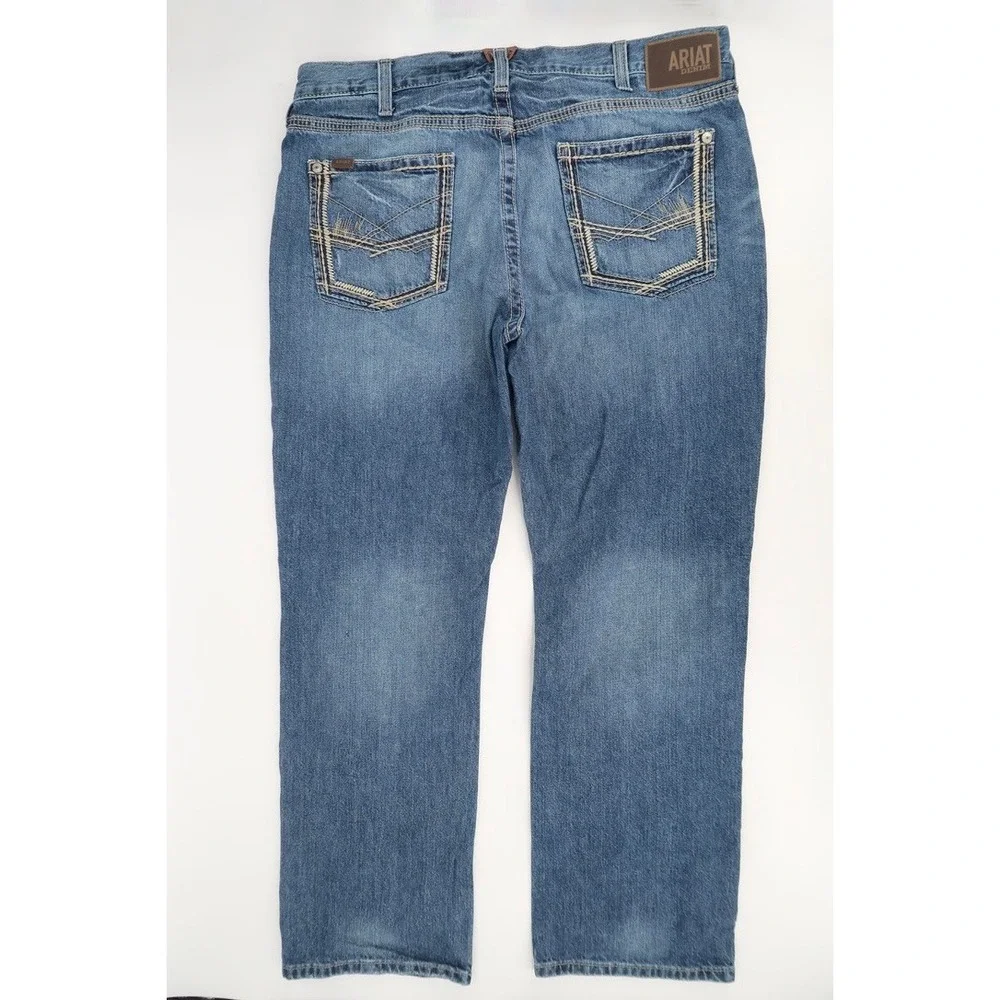 Ariat M5 Ridgeline Jeans Mens 40x32 Gambler Straight Leg Medium Wash - Picture 12 of 16